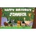 Jungle Friends Birthday Banner Jungle Friends Birthday Banner