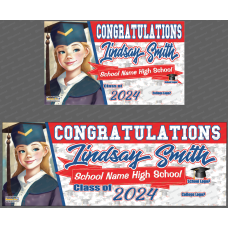 Graduation Banner - Congrats with photo