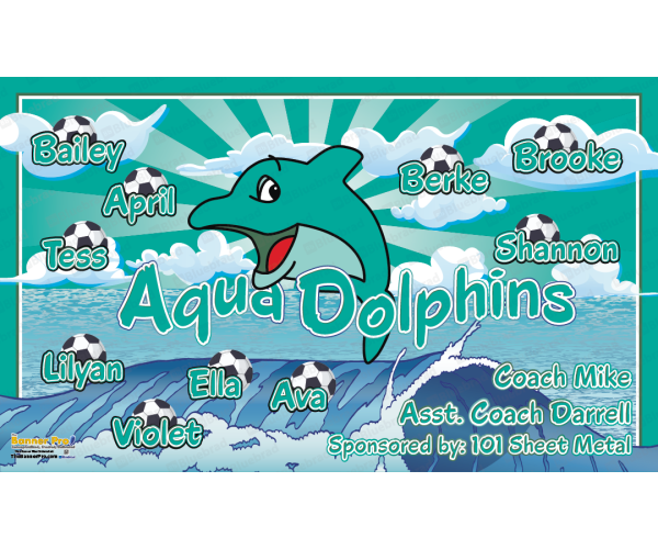 Aqua Dolphins 2 - Team Banner Design Aqua Dolphins 2 - Team Banner Design