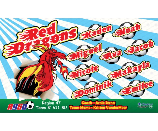 Red Dragon - Soccer - Team Banner Design Red Dragon - Soccer - Team Banner Design