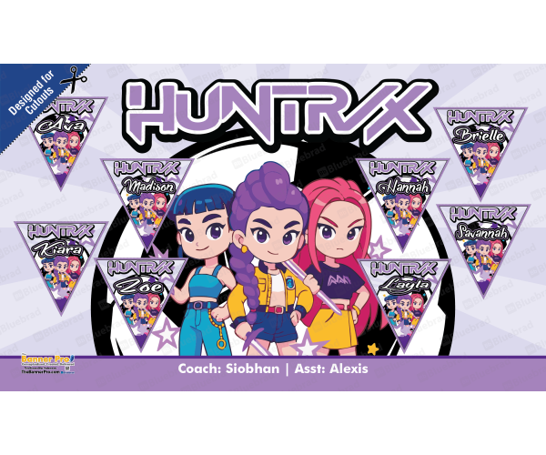 Huntrix k-pop - Team Banner Design 